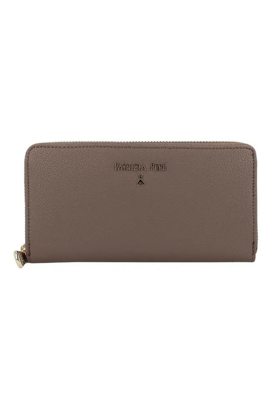 Patrizia Pepe Zip Around Long Wallet - Grey Brown