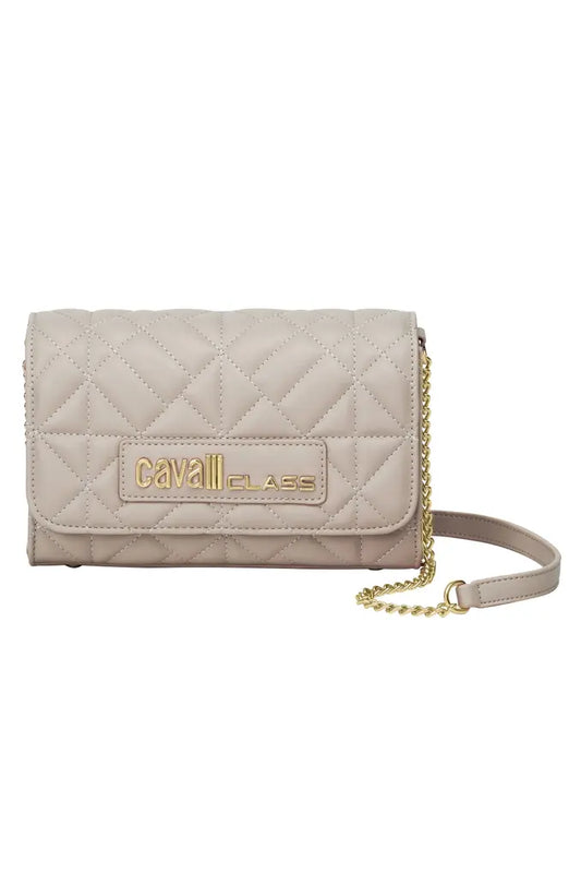 Cavalli Class Quilted Crossbody Bag - Beige
