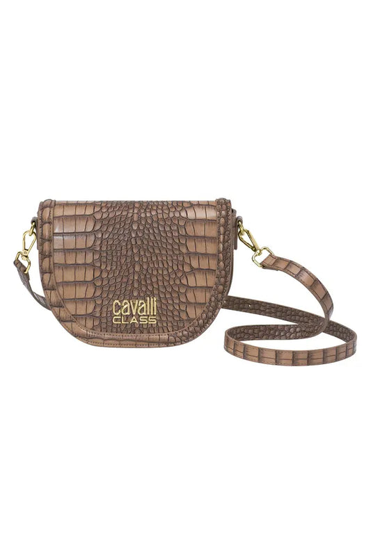 Cavalli Class Embossed Saddle Crossbody Bag - Rose