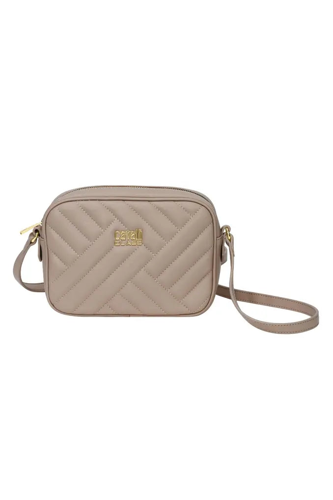 Cavalli Class Quilted Crossbody Bag - Beige