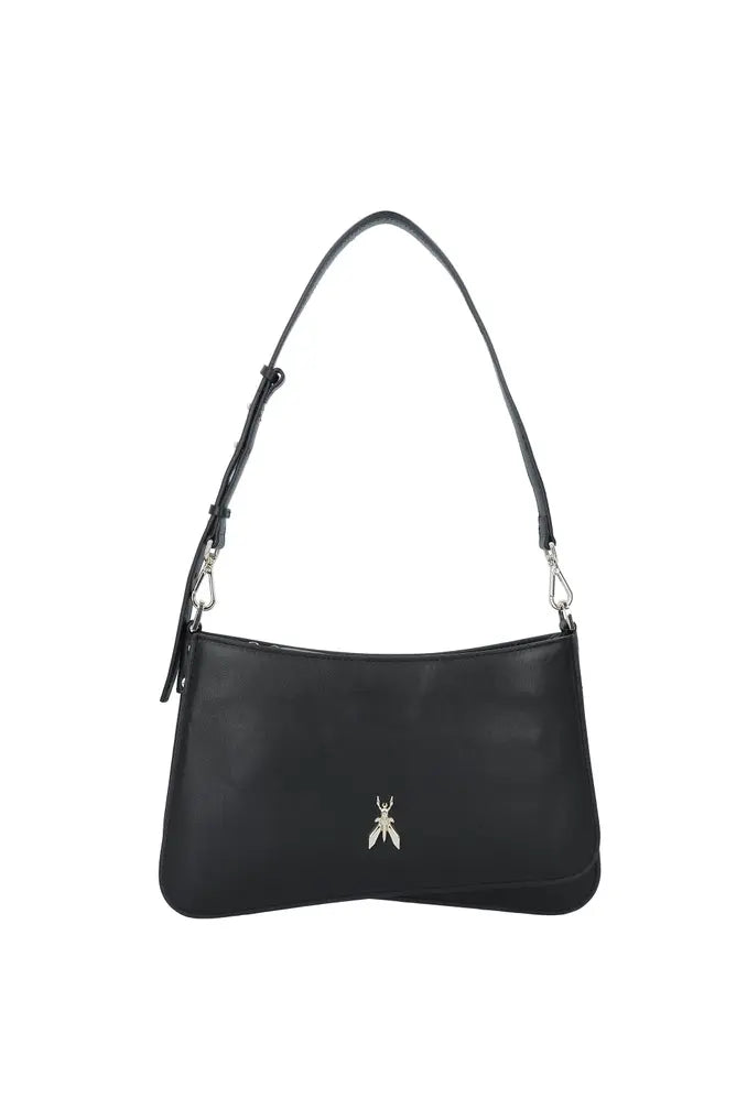 Patrizia Pepe Fly Dual Pointed Edge Shoulder Bag - Black