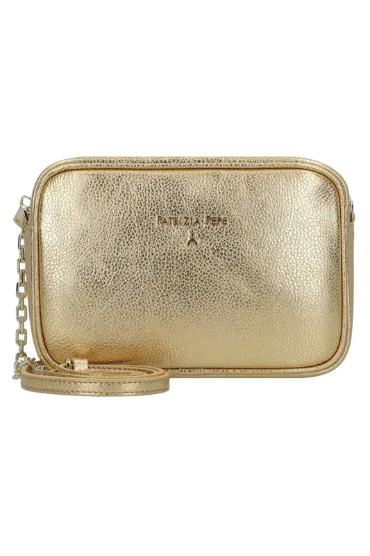 Patrizia Pepe Metallic Camera Crossbody Bag - Gold