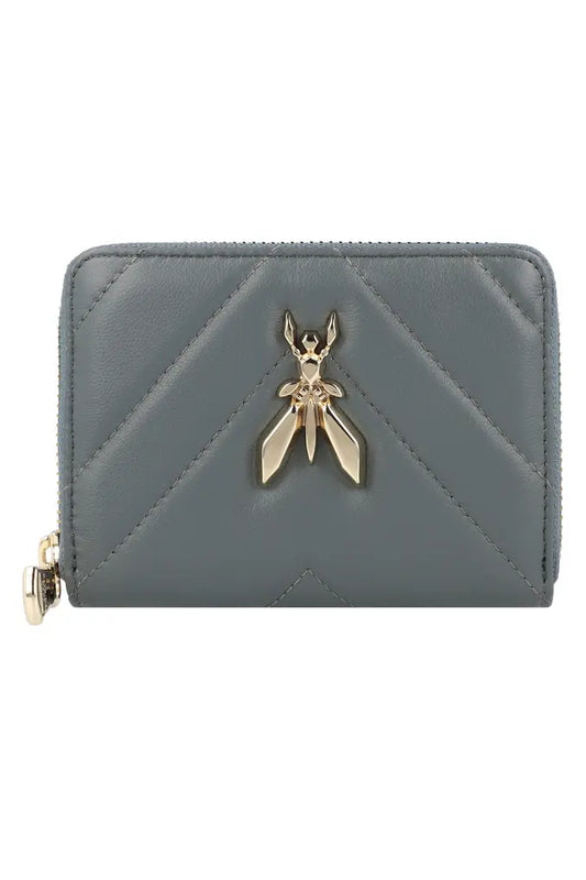 Patrizia Pepe Fly Quilted Zip Around Wallet - Grey