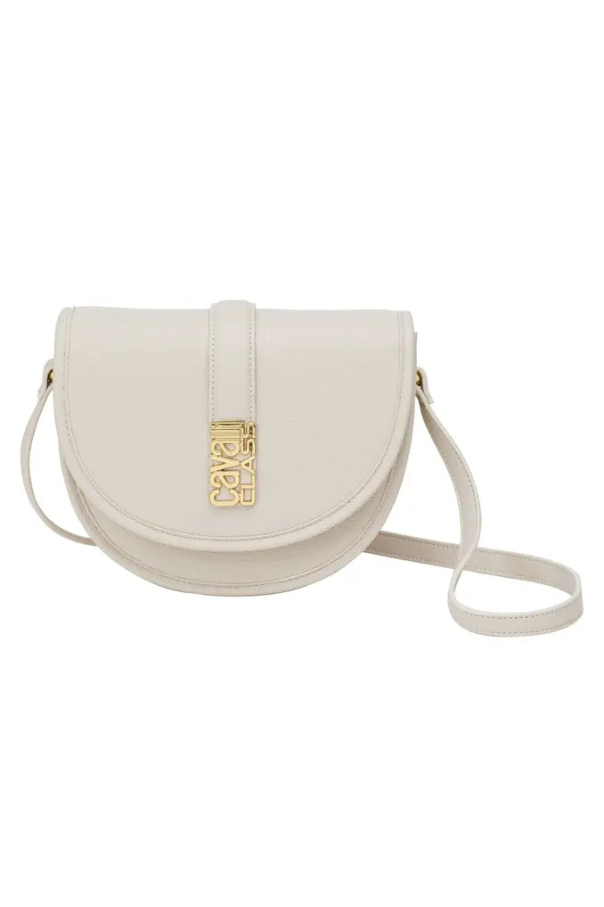 Cavalli Class Saddle Crossbody Bag - Beige