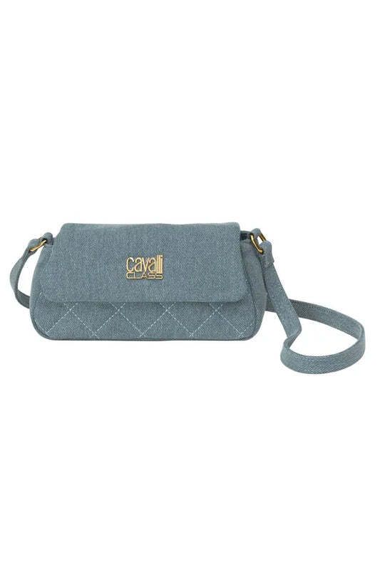 Cavalli Class Quilted Flap Crossbody Bag - Denim Blue