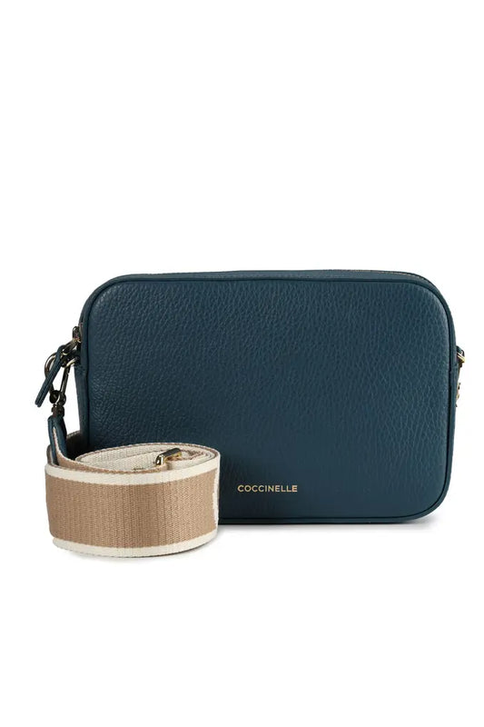 Coccinelle Logo Strap Camera Crossbody Bag - Deep Blue