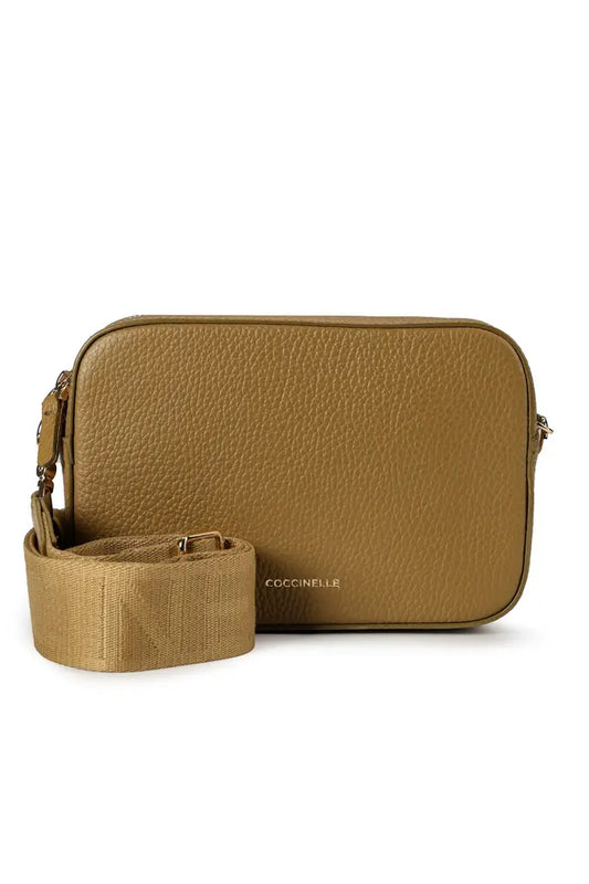 Coccinelle Logo Strap Camera Crossbody Bag - Khaki