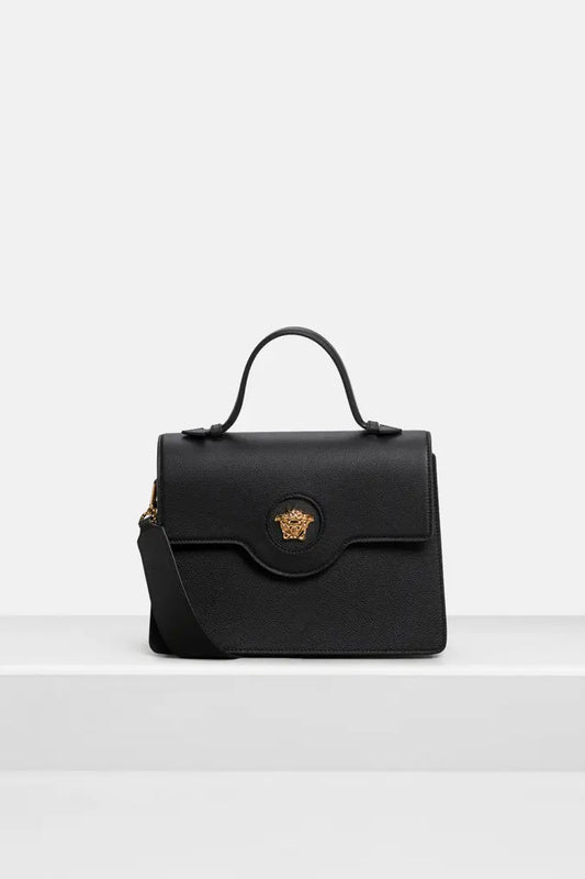 Versace Trapeze Top Handle Bag - Black