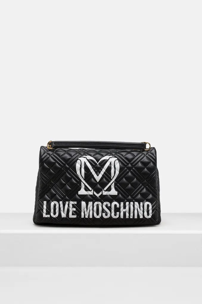 Love Moschino Chain Quilted Shoulder Bag - Black