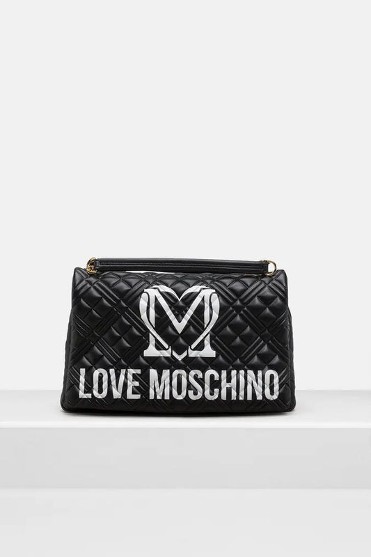 Love Moschino Chain Quilted Shoulder Bag - Black