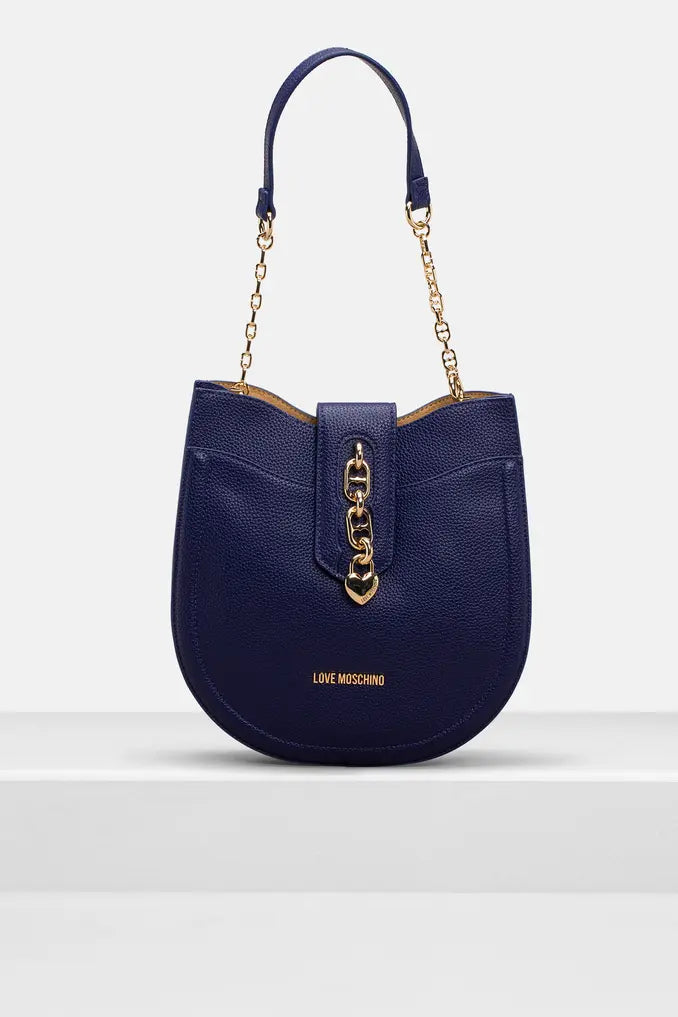 Love Moschino Chain Saddle Shoulder Bag - Royal Blue