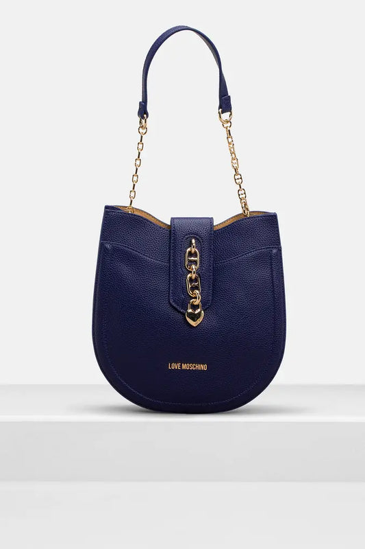 Love Moschino Chain Saddle Shoulder Bag - Royal Blue